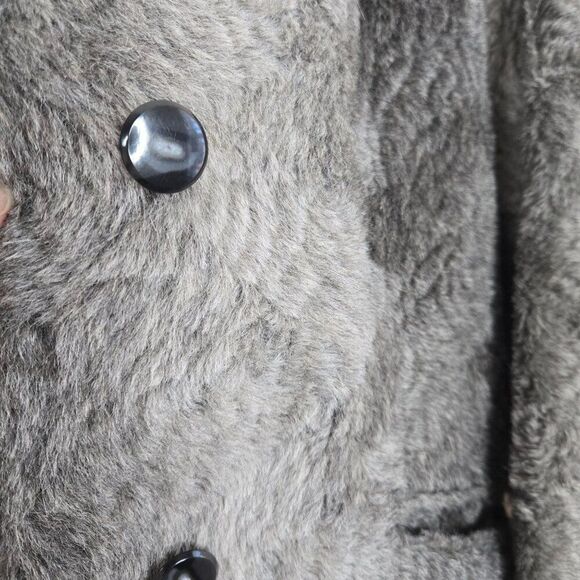 Vintage 60s Gotham Persian Lamb Llama Curl Coat Womens M Gray Mid Length - Picture 7 of 7